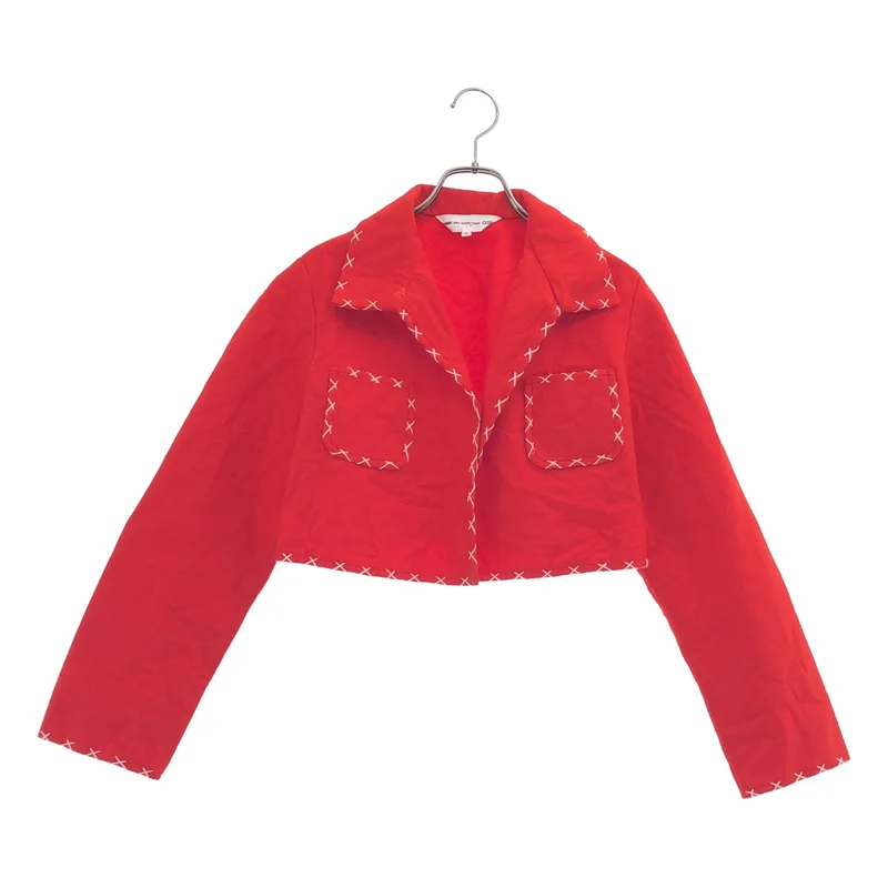 COMME des GARCONS GIRL / コムデギャルソンガール | 2021AW | ポリエステル ステッチワーク シングルジャケット | S | レディース