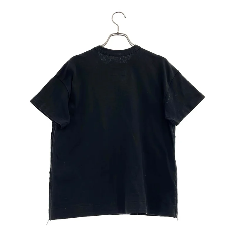 sacai / サカイ | コットン サイドジップ STASIS AS TO VECTOR プリント Tシャツ | 1 | レディース