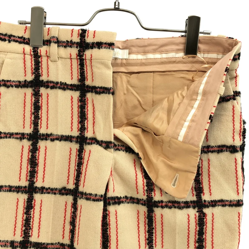 Chloe / クロエ | ウール モヘヤ チェック スラックスパンツ | 34 | レディース