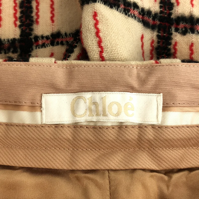 Chloe / クロエ | ウール モヘヤ チェック スラックスパンツ | 34 | レディース