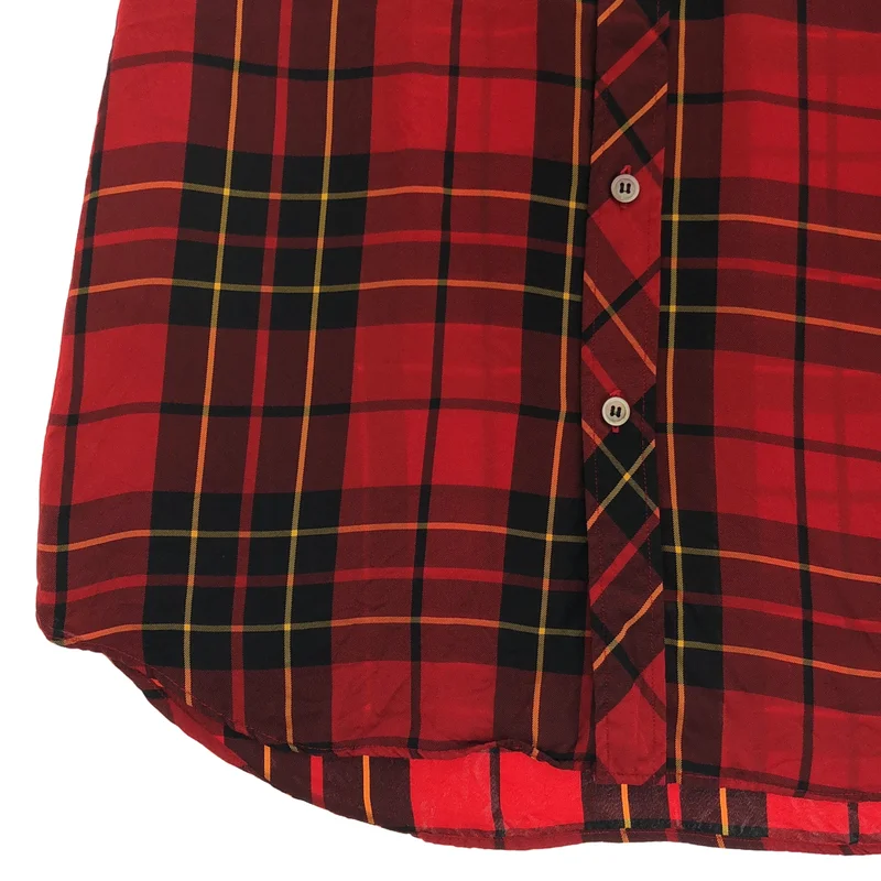 JUNYAWATANABE COMMEdesGARCONS MAN / ジュンヤワタナベマン | 2003AW | pink / チェック ボタンダウン ハーフスリーブシャツ | S | レディース