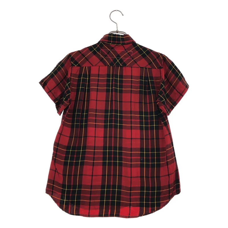JUNYAWATANABE COMMEdesGARCONS MAN / ジュンヤワタナベマン | 2003AW | pink / チェック ボタンダウン ハーフスリーブシャツ | S | レディース