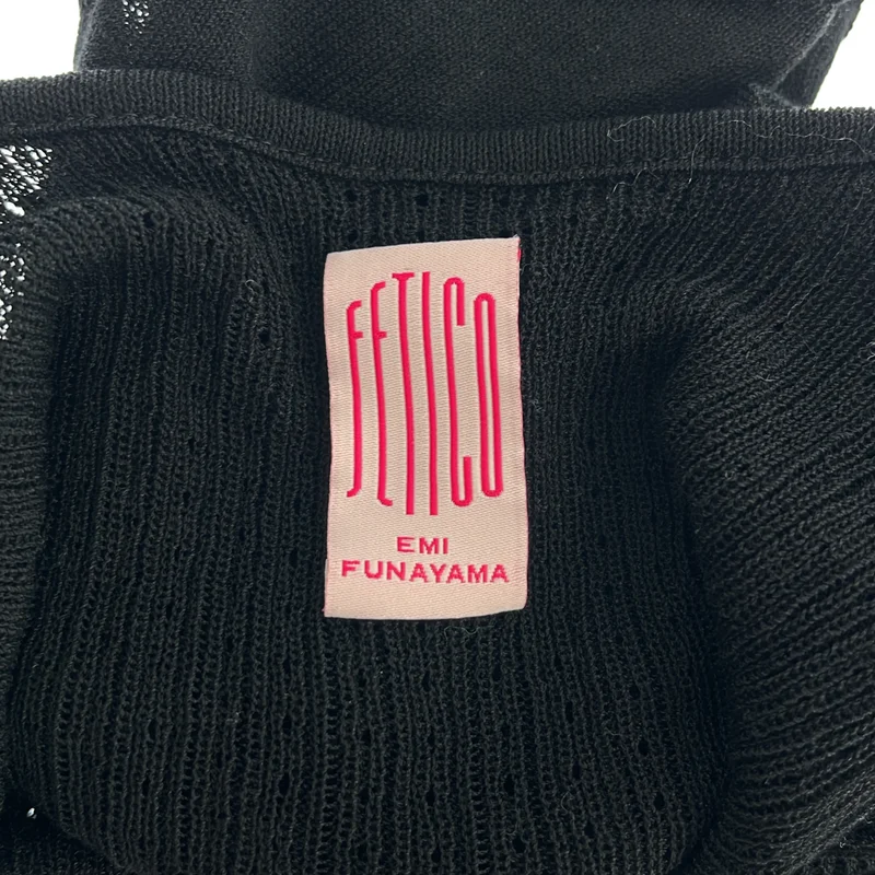 FETICO / フェティコ | LACE KNIT V-NECK BODYSUIT / コットン シルク ニット ボディースーツ | 1 | レディース