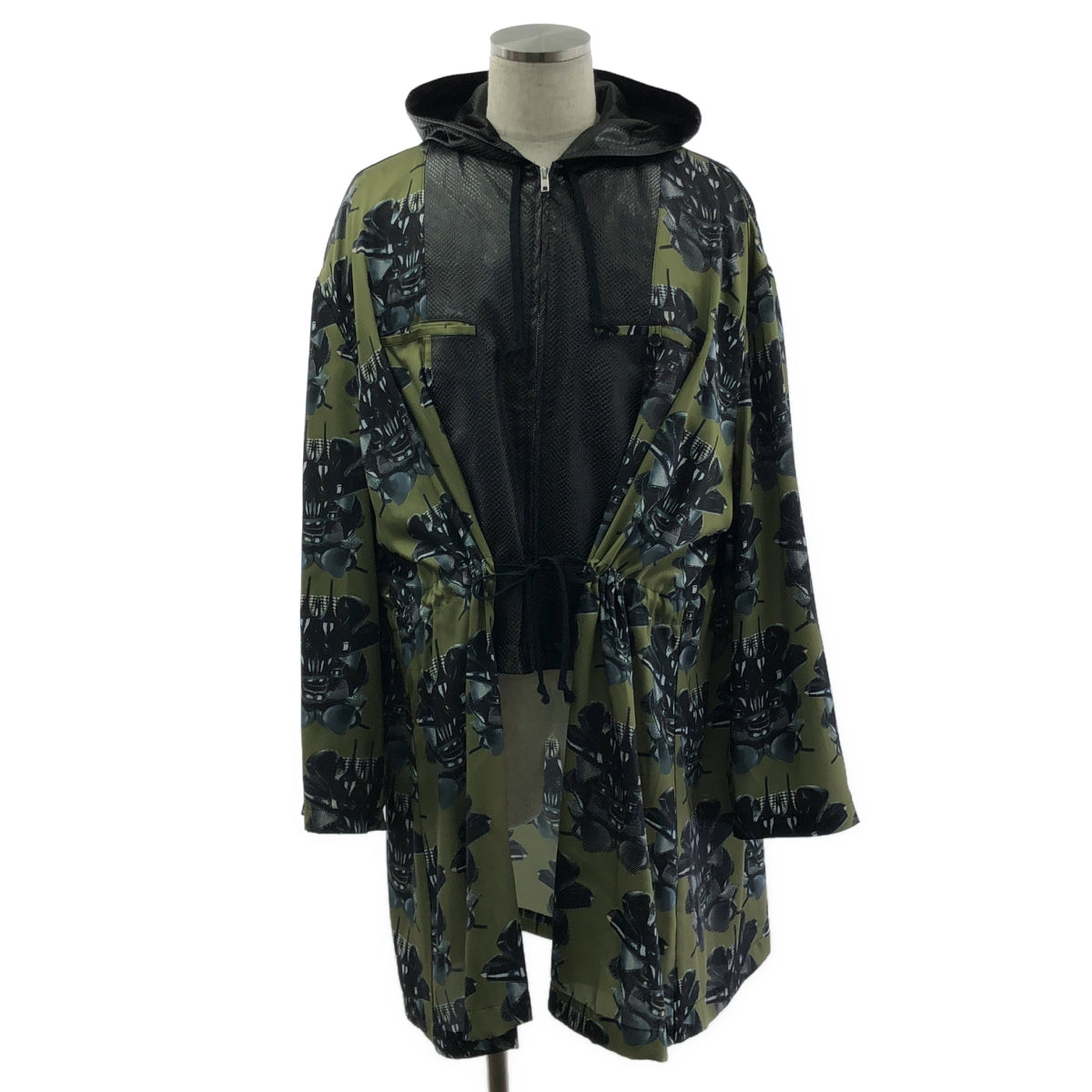 【美品】  COMME des GARCONS HOMME PLUS / コムデギャルソンオムプリュス | 2021AW | Willie Cole パイソンエンボス フェイクレザー インサイドアウト コート | S | オリーブ / ブラック | メンズ 美品】 COMME des GARCONS HOMME PLUS / コムデギャルソンオムプリュス