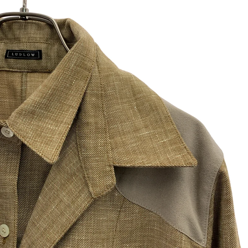 LUDLOW / ラドロー | 2026SS | Oversized shirt in Linen ウール リネン混 ダブルシャツ |