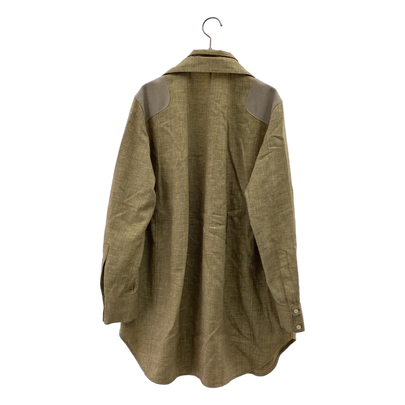LUDLOW / ラドロー | 2026SS | Oversized shirt in Linen ウール リネン混 ダブルシャツ |