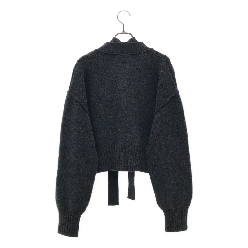 WRAPINKNOT / ラッピンノット | Low-gauge Plain St Knit Vneck CD ショート カーディガン | 0 | レディース