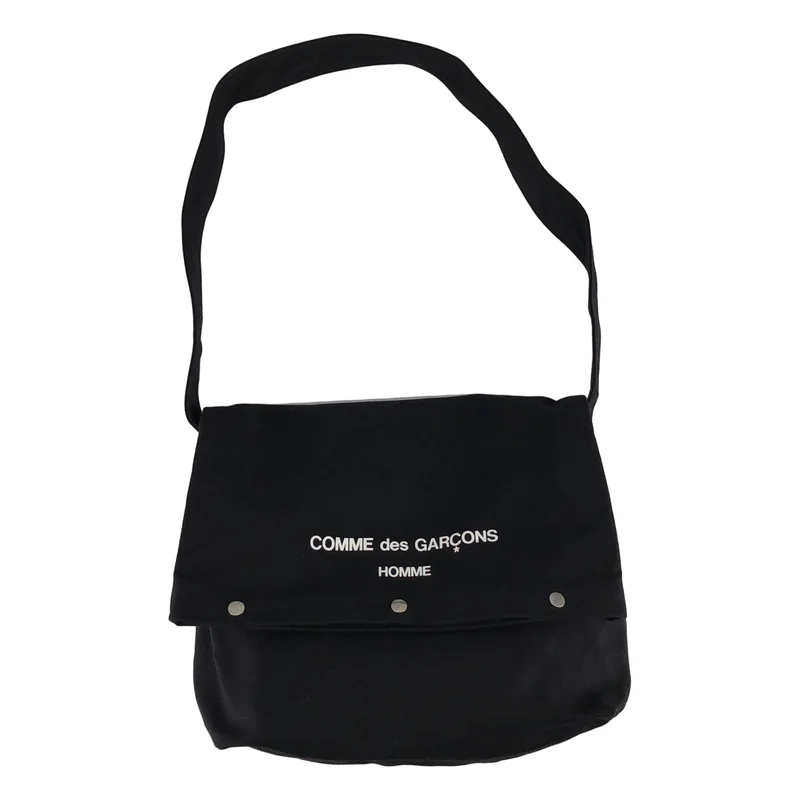 COMME des GARCONS HOMME / コムデギャルソンオム | キャンバス ロゴプリント ショルダーバッグ |