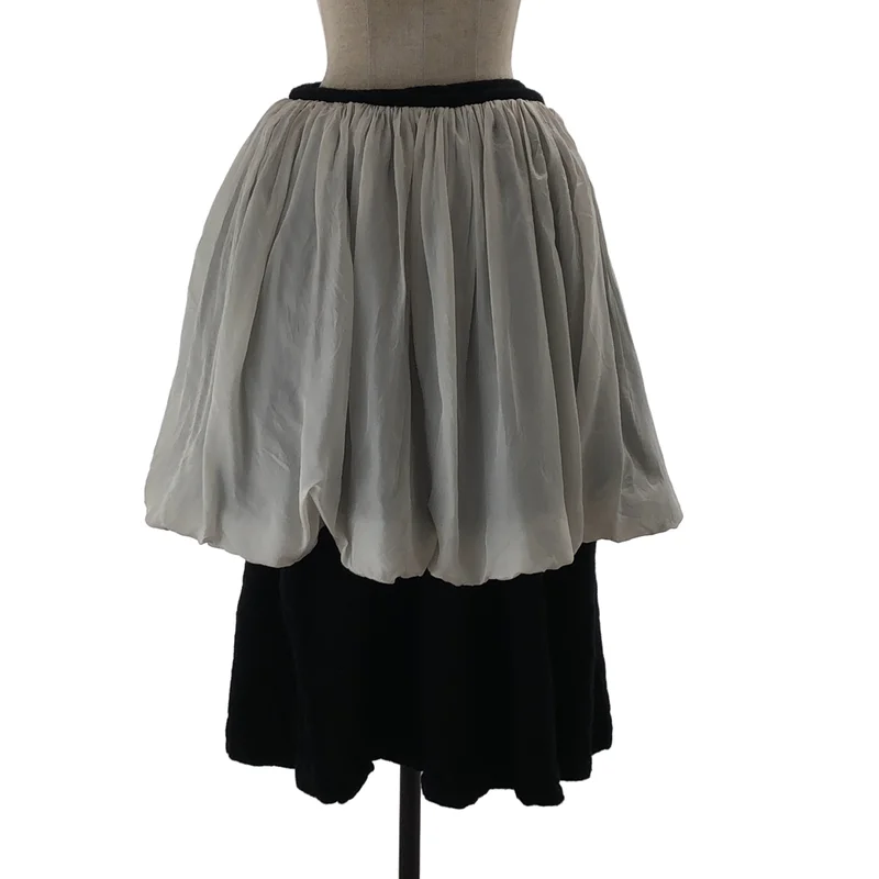 COMME des GARCONS / コムデギャルソン | 2021AW | 製品加工 ウール ギャザー レイヤードスカート | S | レディース