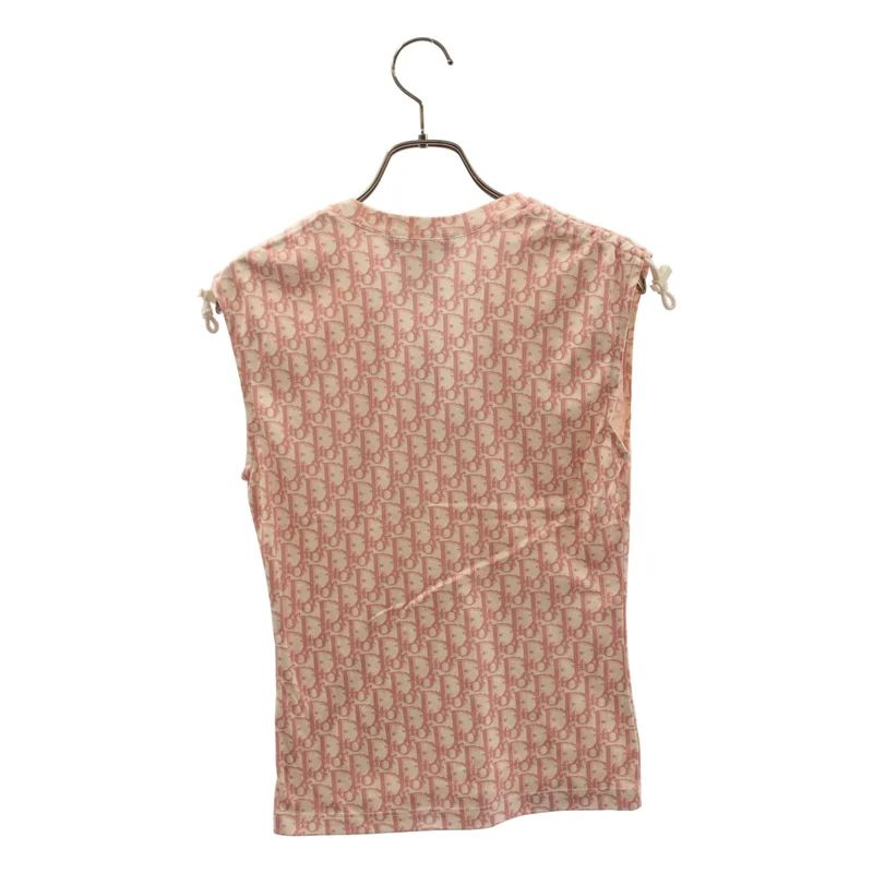 Christian Dior / クリスチャンディオール | トロッター ラインストーン コットン Vネック タンクトップ | 6 | レディース