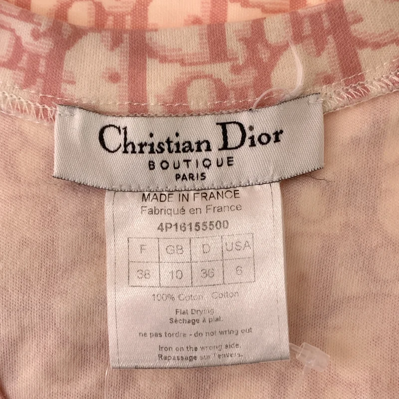 Christian Dior / クリスチャンディオール | トロッター ラインストーン コットン Vネック タンクトップ | 6 | レディース