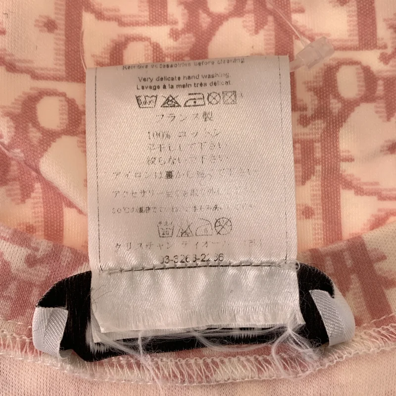 Christian Dior / クリスチャンディオール | トロッター ラインストーン コットン Vネック タンクトップ | 6 | レディース