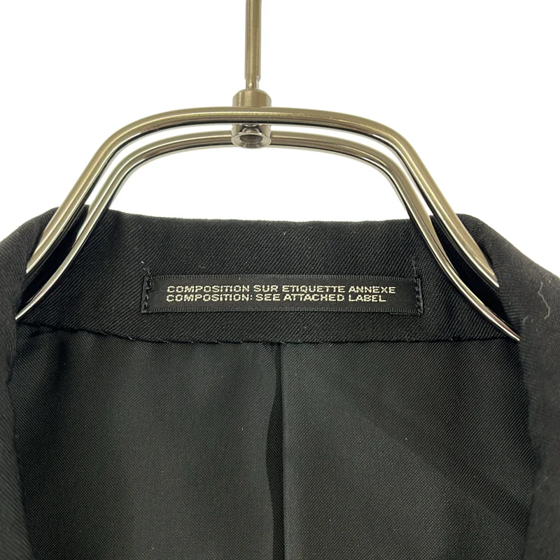 YOHJI YAMAMOTO POUR HOMME / ヨウジヤマモトプールオム | 2022AW | ウールギャバ コーティング加工 切替 3B ロングジャケット | 2 | メンズ
