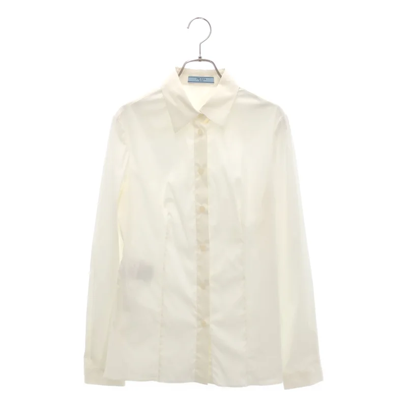 PRADA / プラダ | コットン混 ストレッチ ドレスシャツ | 42 | レディース