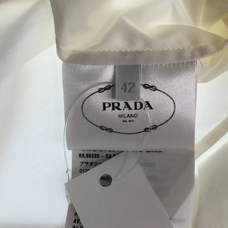 PRADA / プラダ | コットン混 ストレッチ ドレスシャツ | 42 | レディース