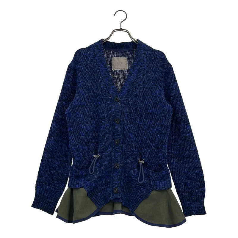 sacai / サカイ | コットン アジャスター ドッキングフリル カーディガン | 3 | レディース
