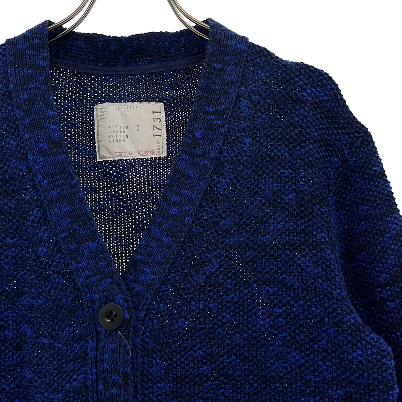 sacai / サカイ | コットン アジャスター ドッキングフリル カーディガン | 3 | レディース