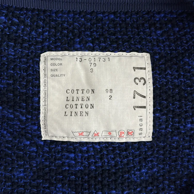 sacai / サカイ | コットン アジャスター ドッキングフリル カーディガン | 3 | レディース