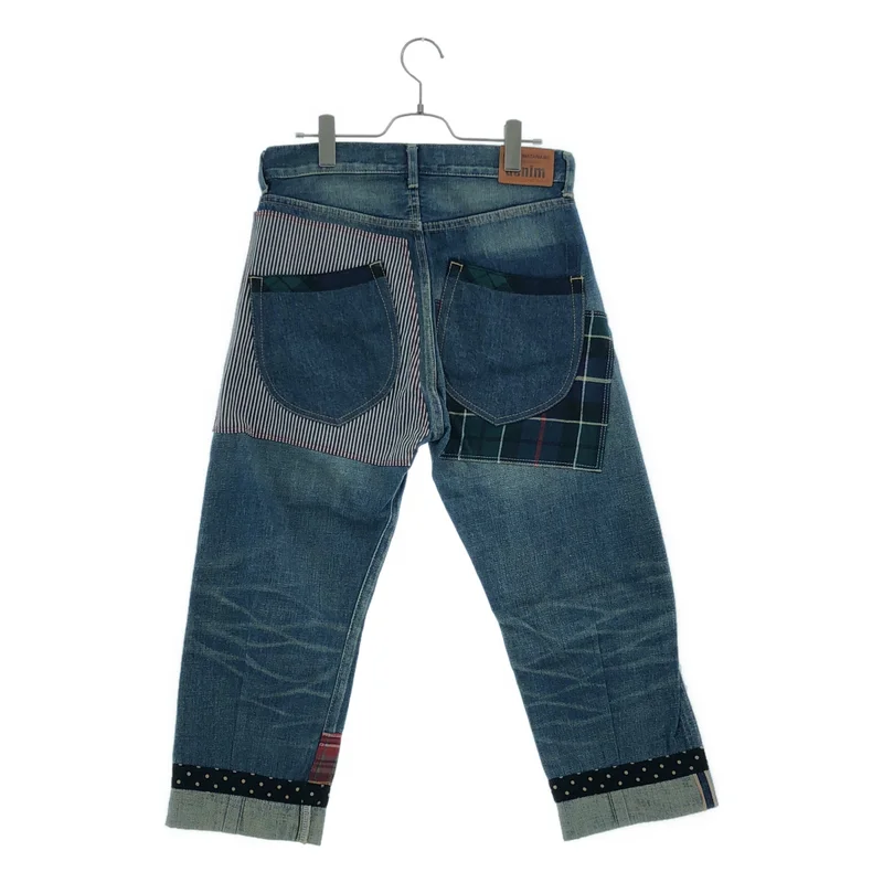 JUNYA WATANABE COMME des GARCONS / ジュンヤワタナベ | 2013AW | パッチワーク ボタンフライ デニムパンツ | XS | メンズ