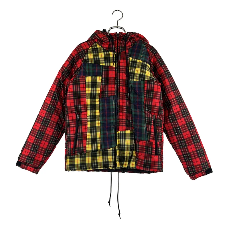 COMME des GARCONS SHIRT / コムデギャルソンシャツ | タータンチェック パッチ 中綿 ジャケット ブルゾン フーディ | XS | レディース