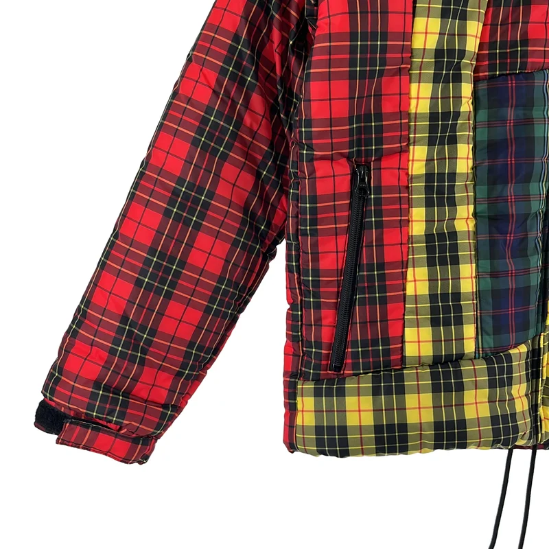 COMME des GARCONS SHIRT / コムデギャルソンシャツ | タータンチェック パッチ 中綿 ジャケット ブルゾン フーディ | XS | レディース