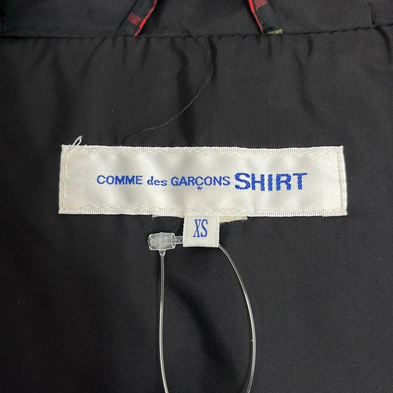 COMME des GARCONS SHIRT / コムデギャルソンシャツ | タータンチェック パッチ 中綿 ジャケット ブルゾン フーディ | XS | レディース