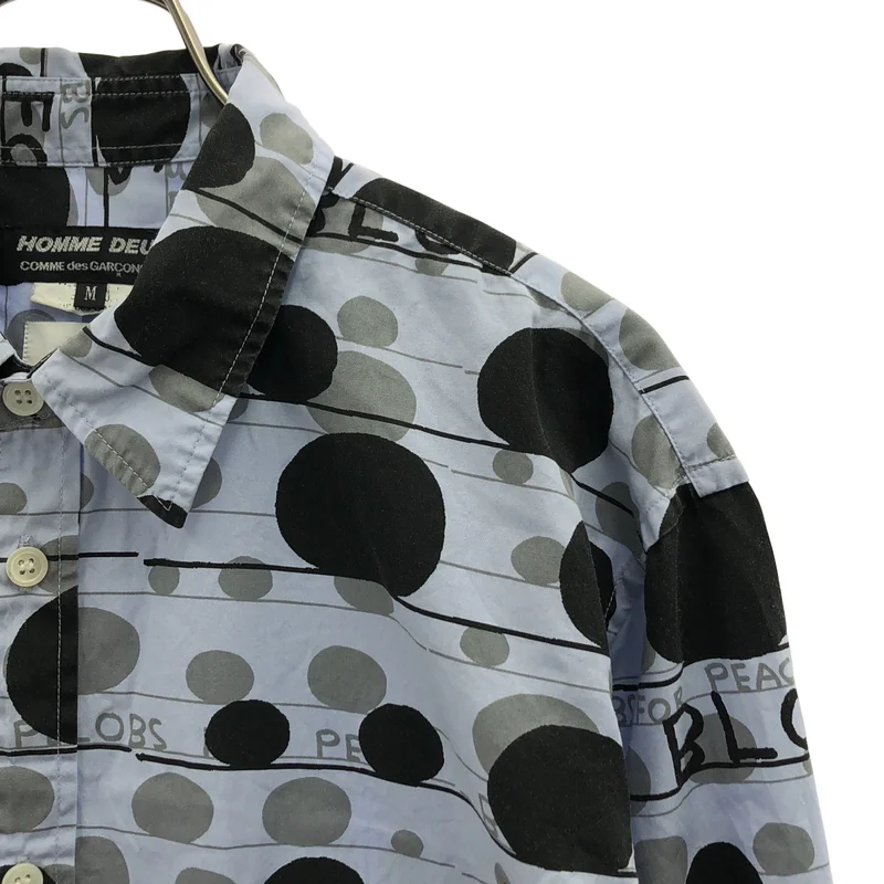 COMME des GARCONS HOMME DEUX / コムデギャルソンオムドゥ | 2021AW | David Shrigley / 総柄 シャツ | M | メンズ