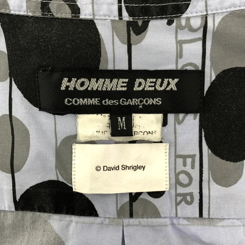 COMME des GARCONS HOMME DEUX / コムデギャルソンオムドゥ | 2021AW | David Shrigley / 総柄 シャツ | M | メンズ