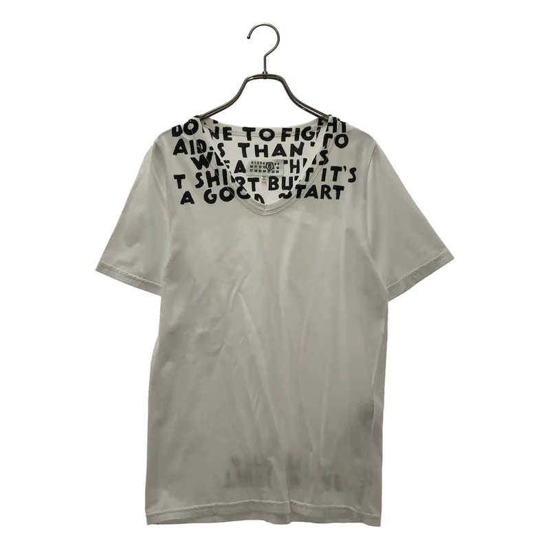 MM6 Maison Margiela / エムエムシックスメゾンマルジェラ | 2025SS | SIDA Vネック エイズ Tシャツ | XS | レディース