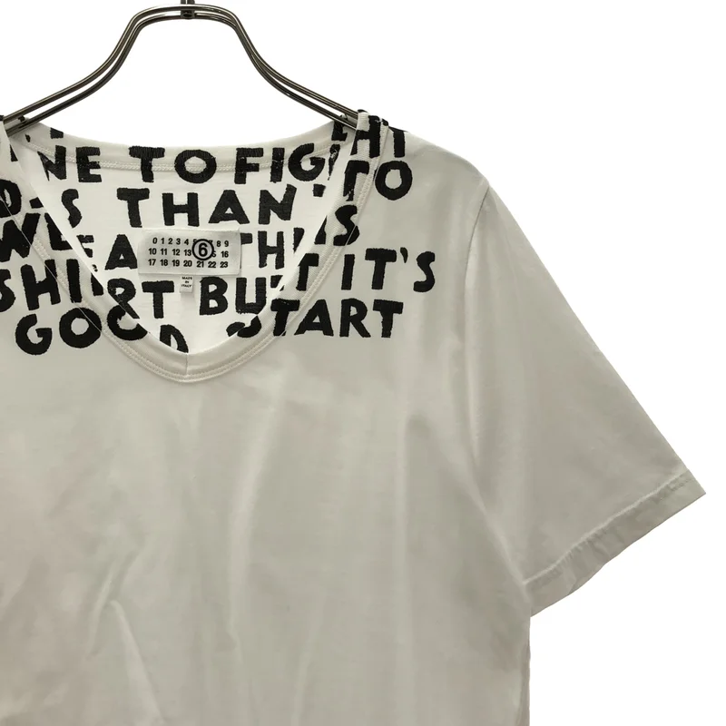 MM6 Maison Margiela / エムエムシックスメゾンマルジェラ | 2025SS | SIDA Vネック エイズ Tシャツ | XS | レディース