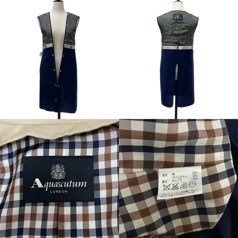 AQUASCUTUM / アクアスキュータム | ベルテッド ロゴボタン トレンチコート / インナー着脱可 | 6 | レディース