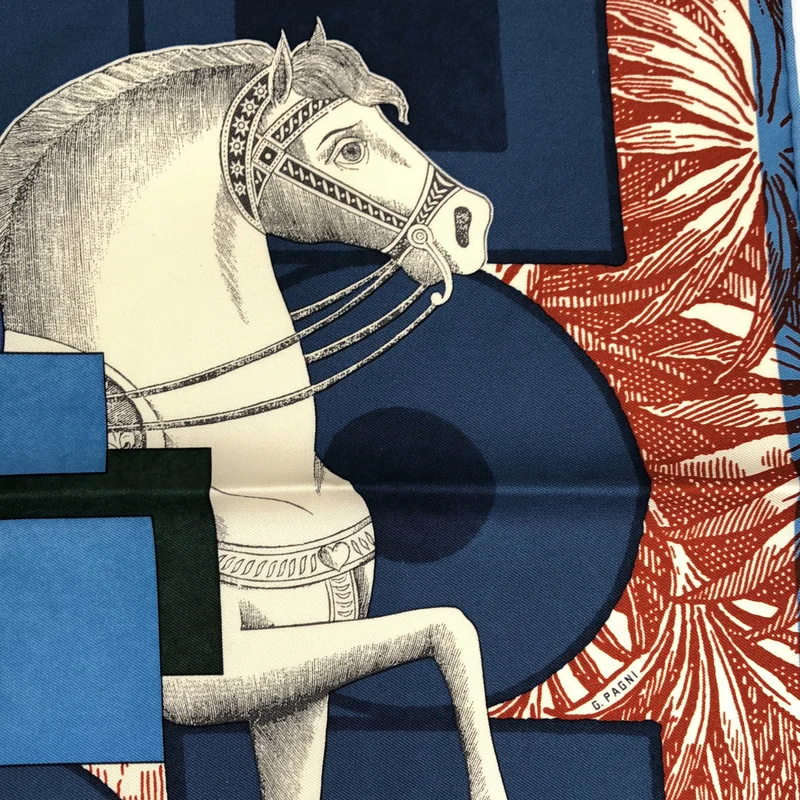 HERMES / エルメス | カレ42 ガヴロッシュ カヴァリエ アン フォルム ストール |