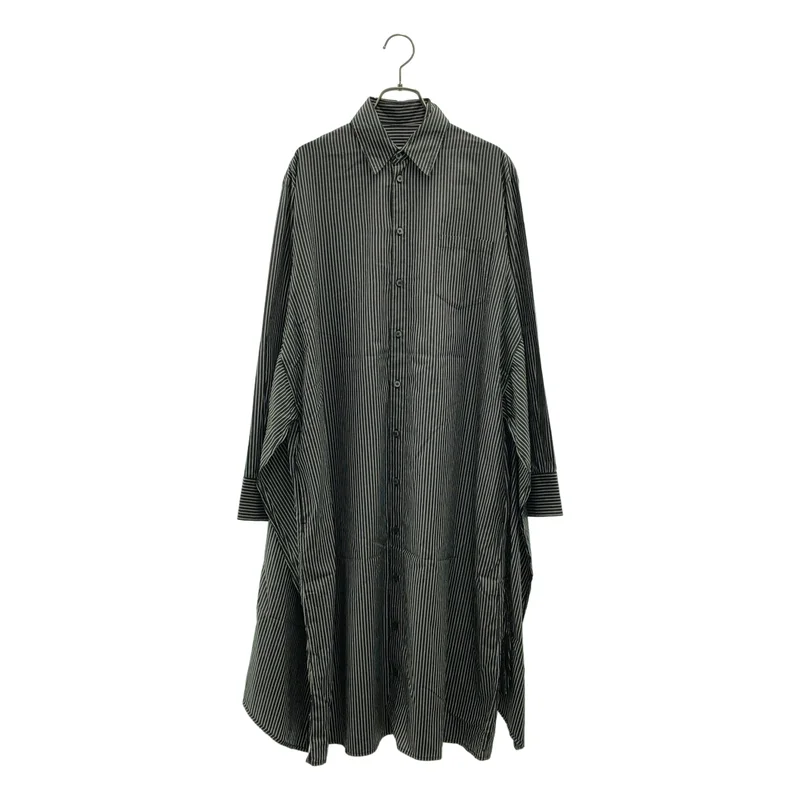 MM6 Maison Margiela / エムエムシックスメゾンマルジェラ | コットン ストライプ ロング シャツワンピース | 36 | レディース