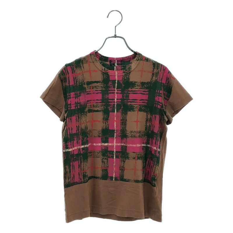 tricot COMME des GARCONS / トリココムデギャルソン | 2012SS | 製品加工 チェックプリント Tシャツ | M | レディース
