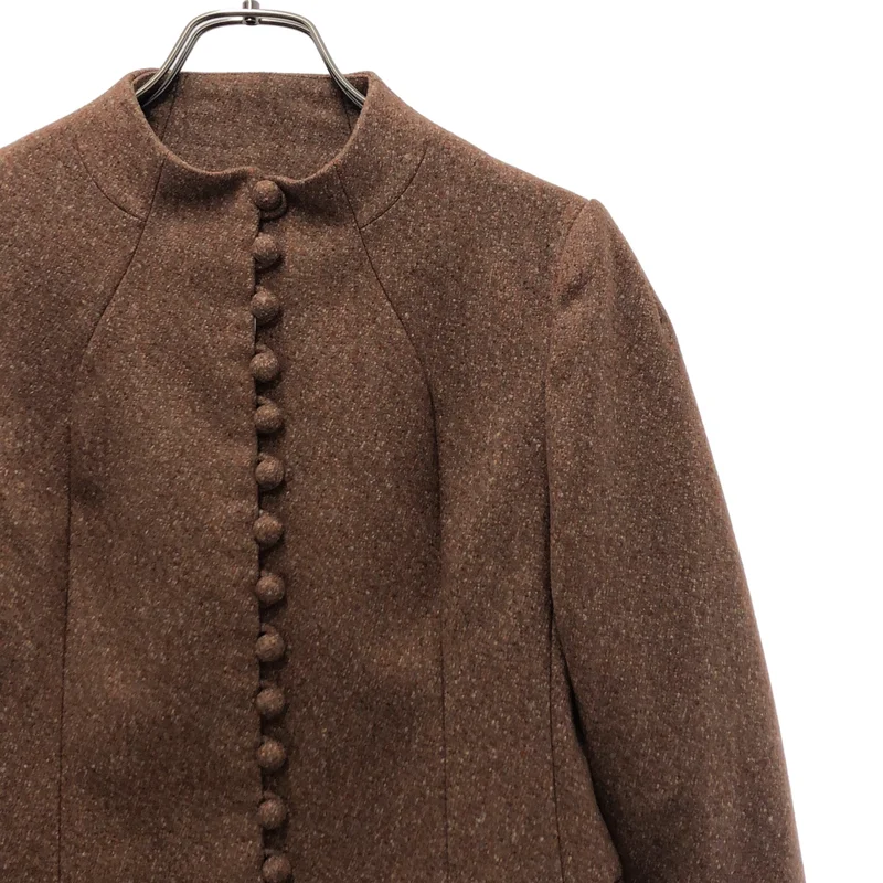 Mame Kurogouchi / マメクロゴウチ | • Melange Flannel Collarless Jacket ジャケット MM22FW-JK051 | 1 | レディース