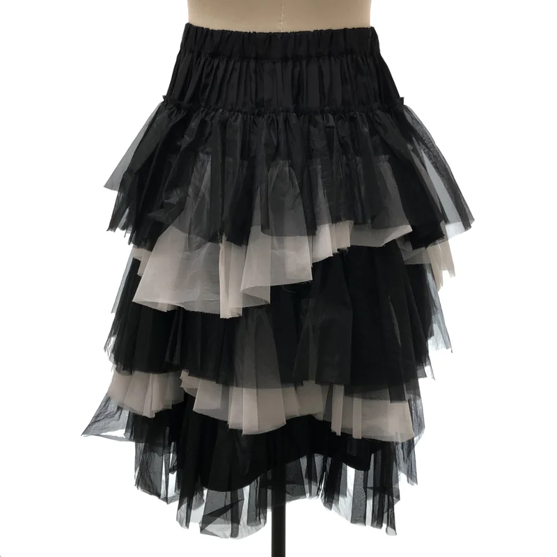 COMME des GARCONS / コムデギャルソン | 2022AW | フリル バイカラー ボリューム ロングスカート | S | レディース