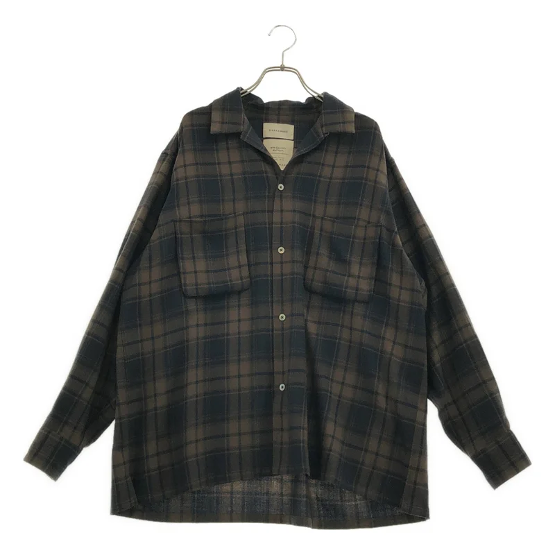 MARKAWARE / マーカウェア | 2023AW | オーガニックウール チェック オープンカラーシャツ | 1 | メンズ