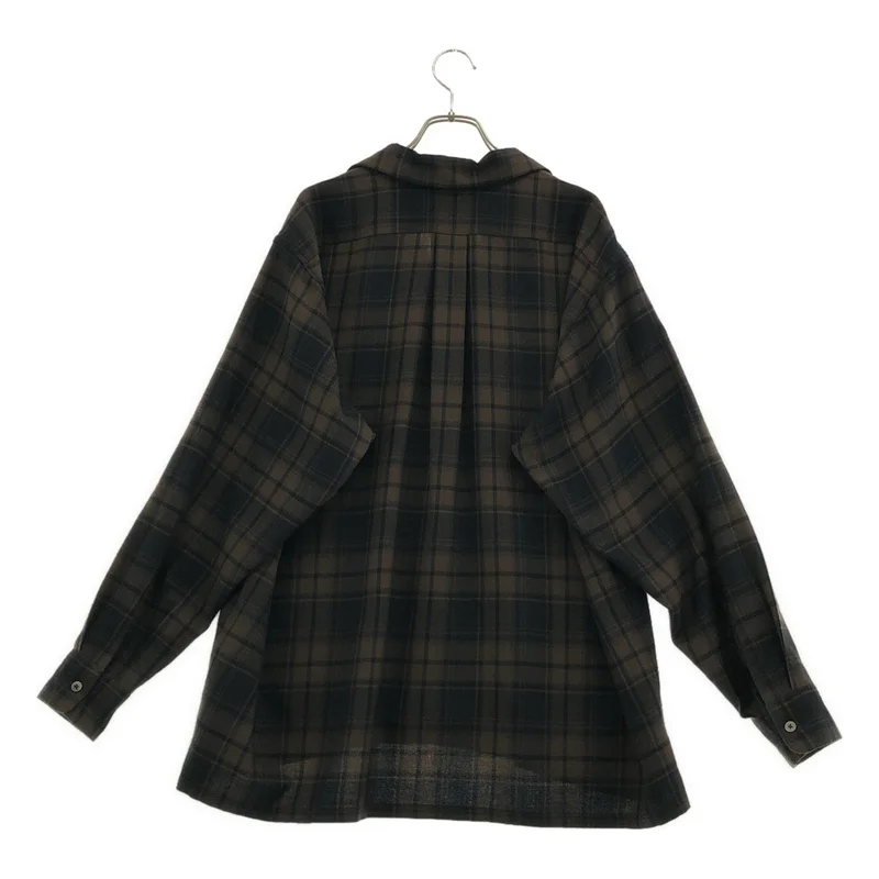 MARKAWARE / マーカウェア | 2023AW | オーガニックウール チェック オープンカラーシャツ | 1 | メンズ