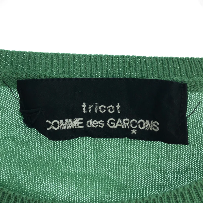 tricot COMME des GARCONS / トリココムデギャルソン | 1996SS | 製品染め コットン チェック 切替 クルーネック ニット |