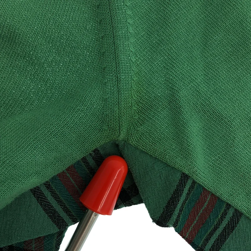tricot COMME des GARCONS / トリココムデギャルソン | 1996SS | 製品染め コットン チェック 切替 クルーネック ニット |