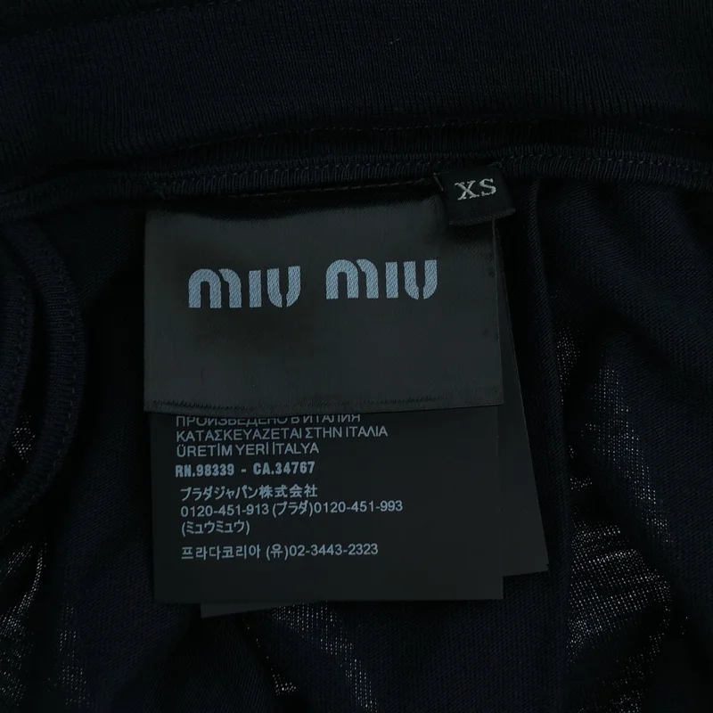 miu miu / ミュウミュウ | 2025 | プリーツ加工 ガーメントダイ ジャージー スカート | XS | レディース