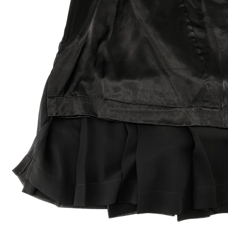 JUNYA WATANABE COMME des GARCONS / ジュンヤワタナベ | 2007AW | レーヨンサテン パンツレイヤード シアープリーツスカート | S | レディース