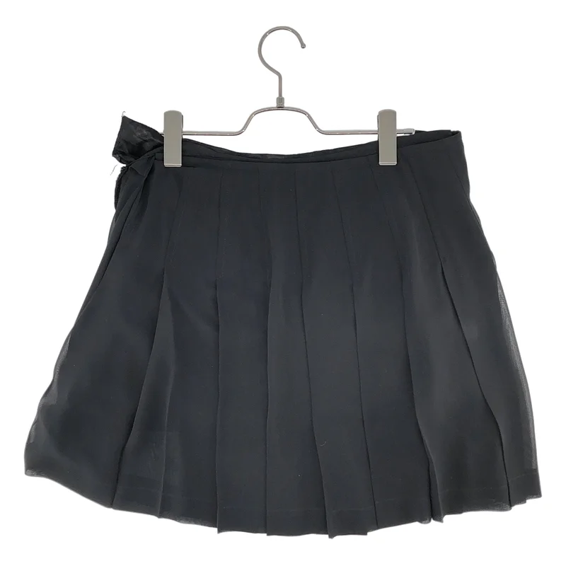 JUNYA WATANABE COMME des GARCONS / ジュンヤワタナベ | 2007AW | レーヨンサテン パンツレイヤード シアープリーツスカート | S | レディース