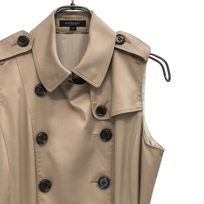 BURBERRY LONDON / バーバリーロンドン | コットンギャバジン ノースリーブ トレンチワンピース | 38 | レディース