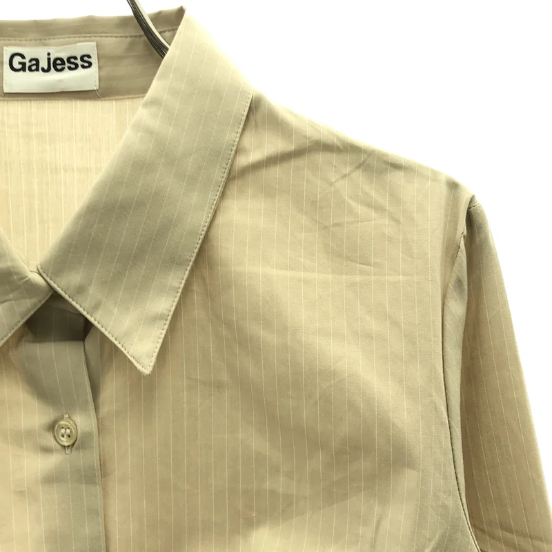 Gajess / ガジェス | 2025SS | コットン ストライプ ショートシャツ | 38 | レディース