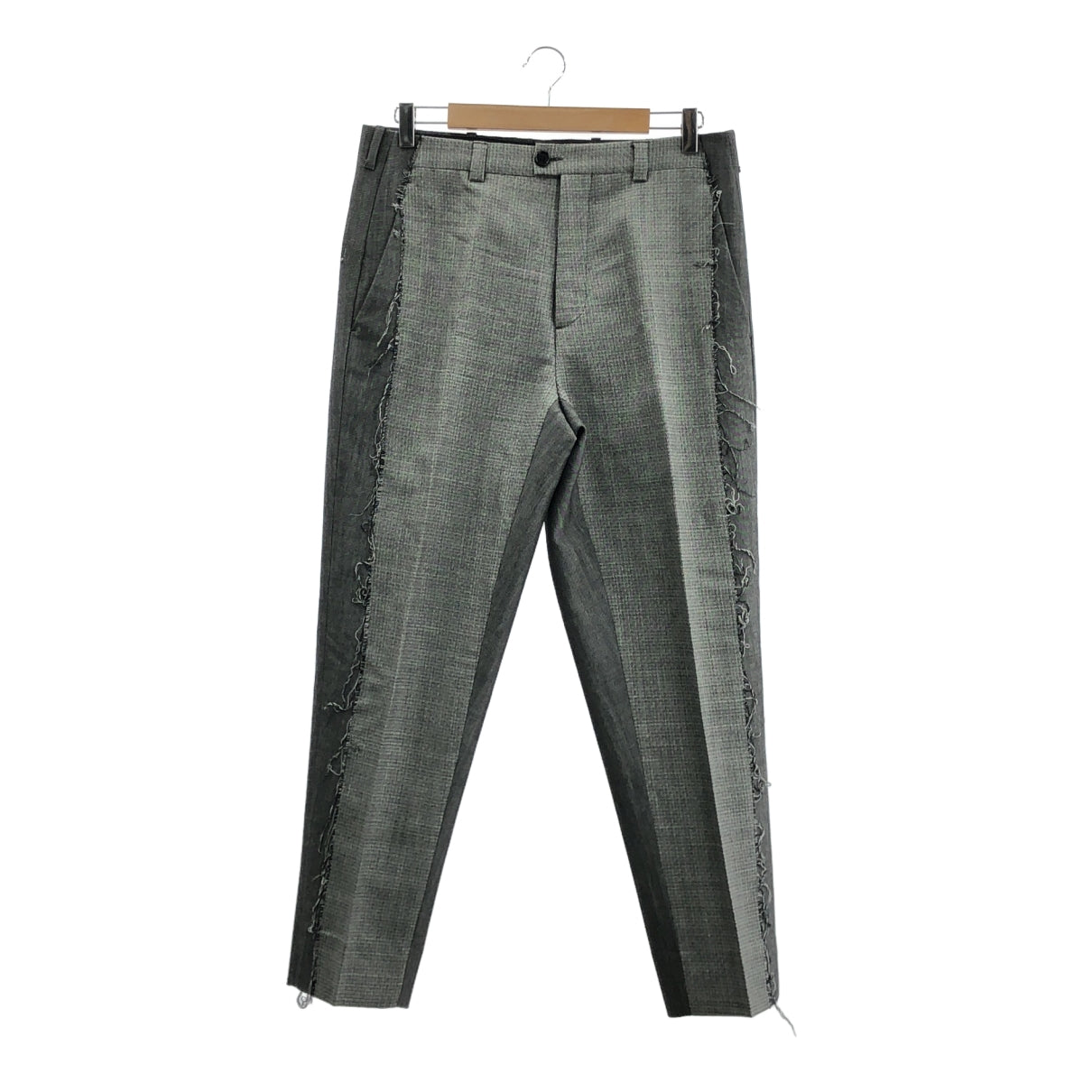 【美品】  Dior homme / ディオールオム | ウール モヘア フロント切替 テーパードスラックス | 48 | グレー | メンズ 美品】 Dior homme / ディオールオム | ウール モヘア フロント切替