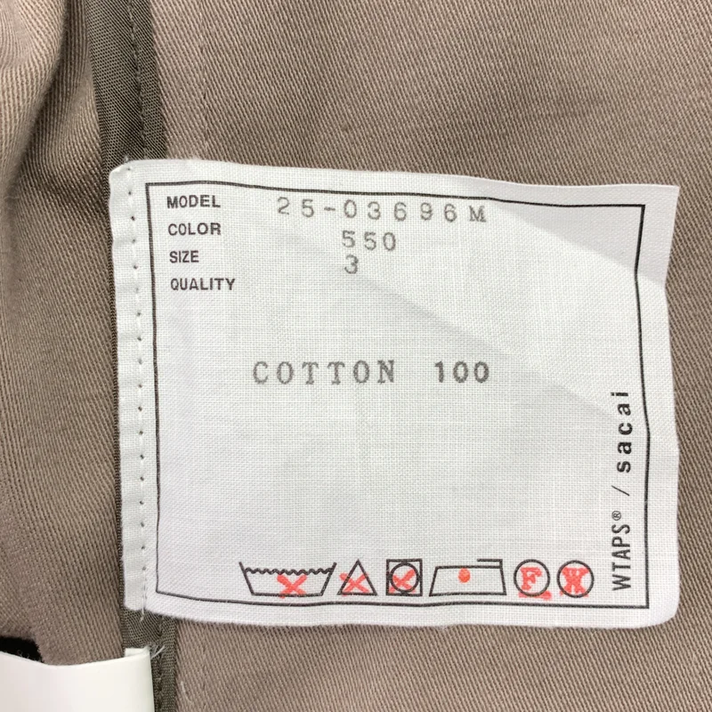sacai / サカイ | 2025SS | ×WTAPS / Cotton Back Satin Pants コットン バック サテンパンツ | 3 | メンズ