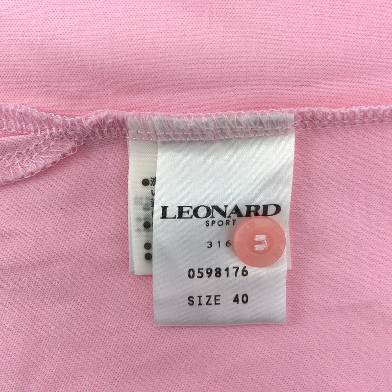 LEONARD / レオナール | Cotton Flower Embroidery Polo Shirt | 40