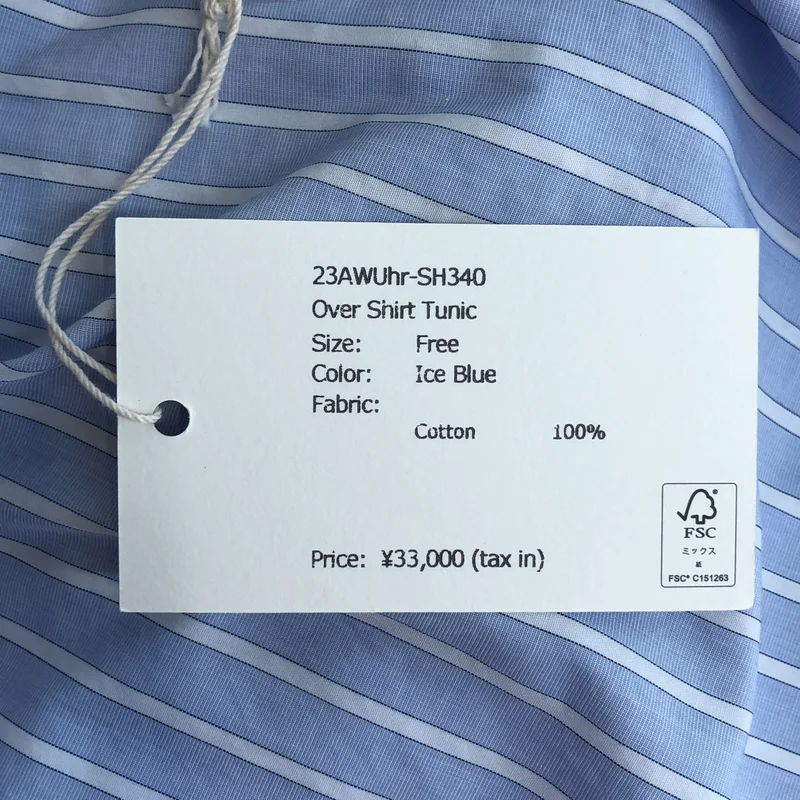 Uhr / ウーア | Over Shirt Tunic シャツワンピース | F | レディース