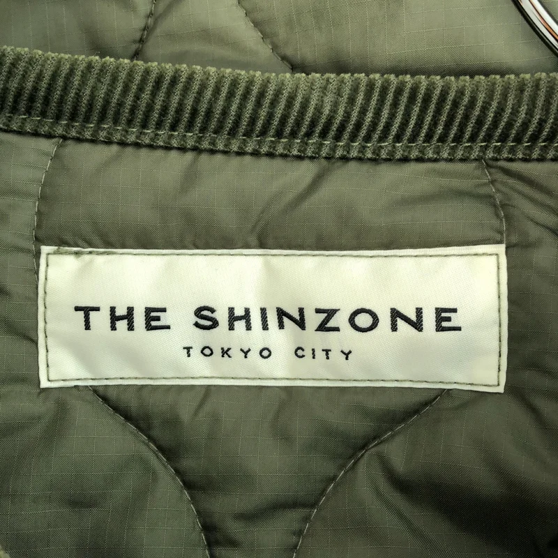 Shinzone / シンゾーン | キルティング ジップ ノーカラーロングコート | 34 | レディース